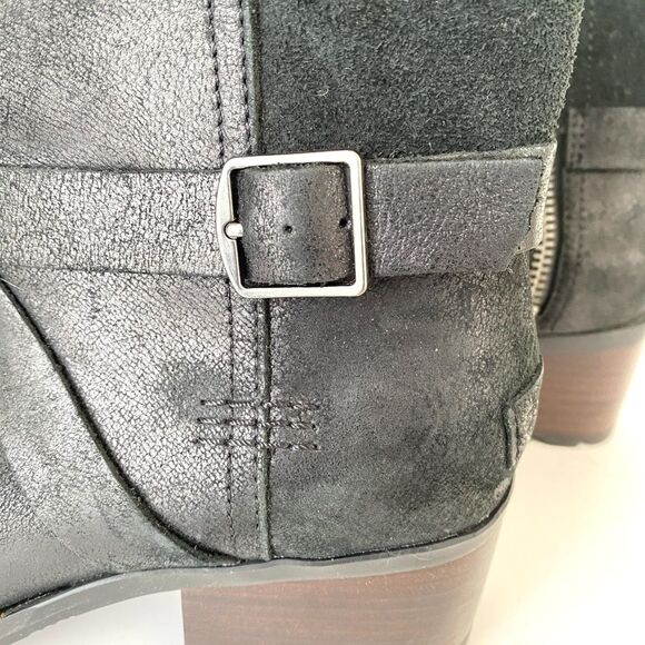 Sorel Sorel Cate Buckle Bootie Sz 7 Black Leather Ankle Waterproof - Picture 9 of 15